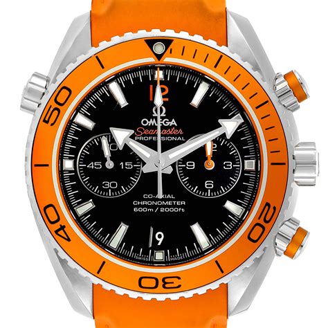 omega seamaster planet ocean chrono orange replica|pre owned omega planet ocean.